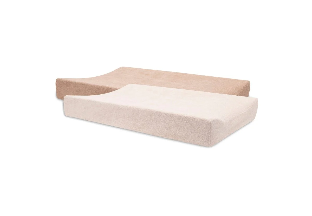 Aankleedkussenhoes Set 2-Pack – Zachte Badstof Blush & Wild Rose