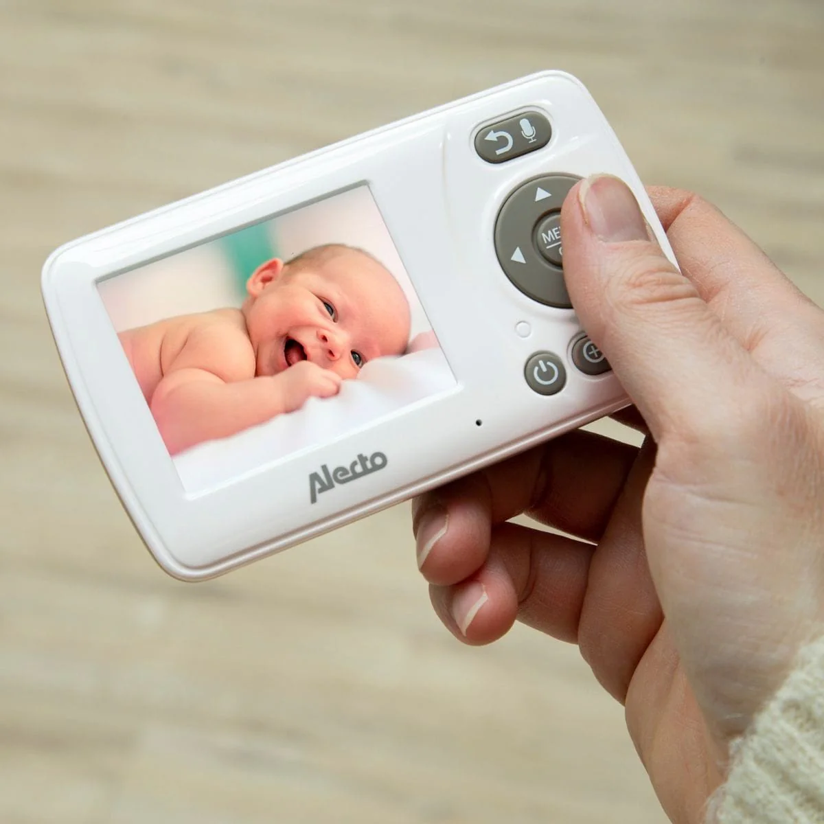 Alecto Babyfoon Dvm-71 Met Camera En Kleurenscherm Wit/Taupe - Image 4