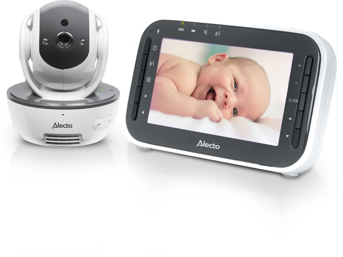 Alecto Babyfoon Dvm200M Wit/Antraciet Met Camera En 4.3 Inch Kleurenscherm