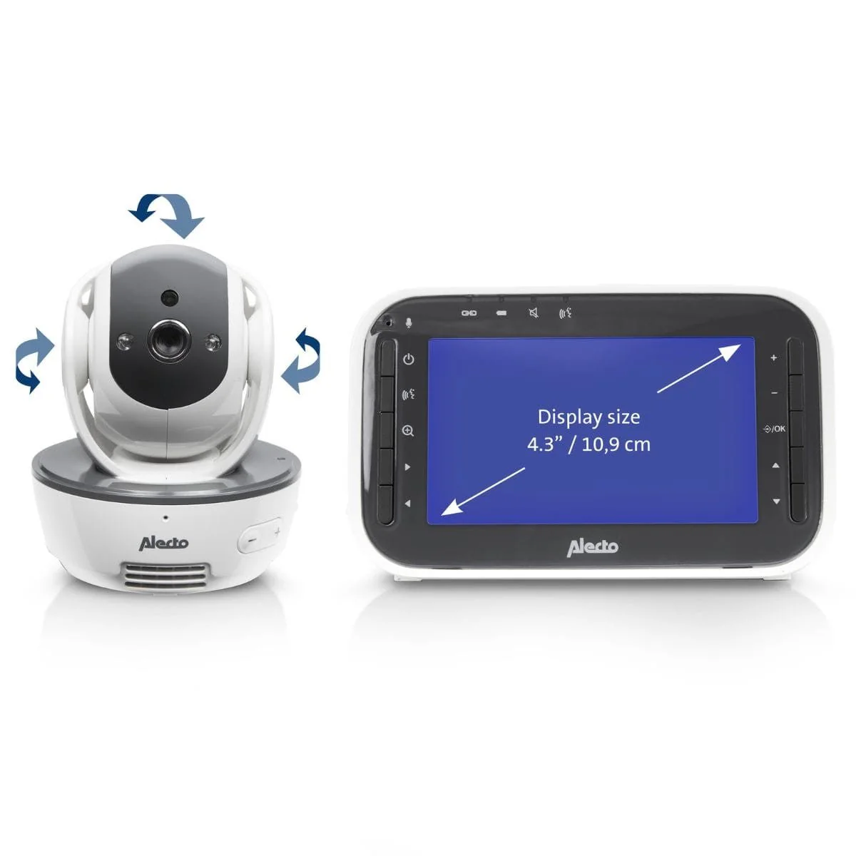 Alecto Babyfoon Dvm200M Wit/Antraciet Met Camera En 4.3 Inch Kleurenscherm - Image 5
