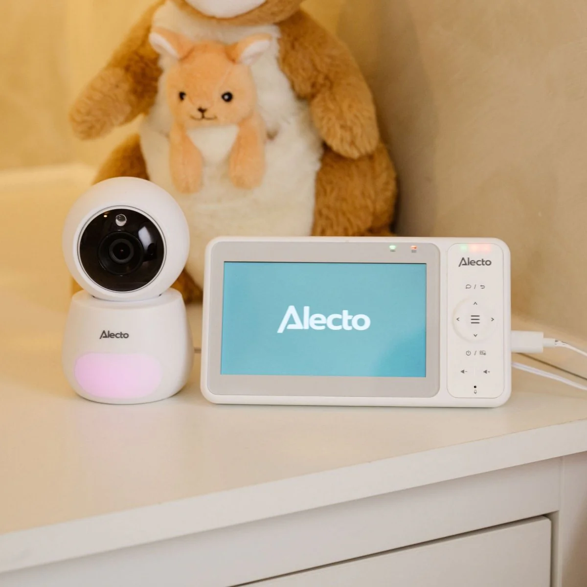 Alecto Babyfoon Dvm2050 Met Hd-Camera 5 Inch Kleurenscherm En Nachtlampje Wit - Image 4