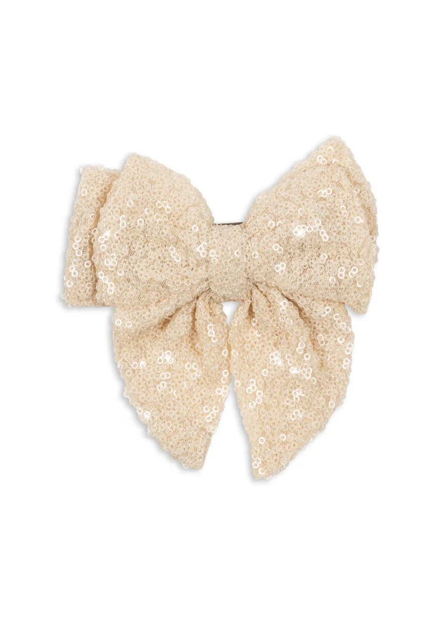 Aries Sequin Bow Haarclip White Smoke
