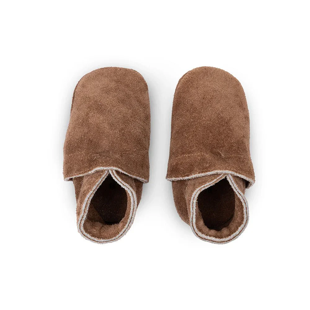 Baby Dutch Babyslofjes Uni Dark Brown Suède - Image 4