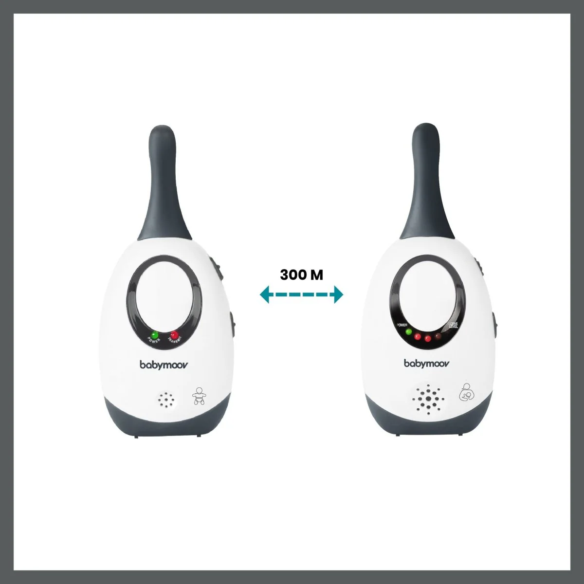 Babymoov Babyfoon Simply Care Color 300M Met Adapters - Image 4