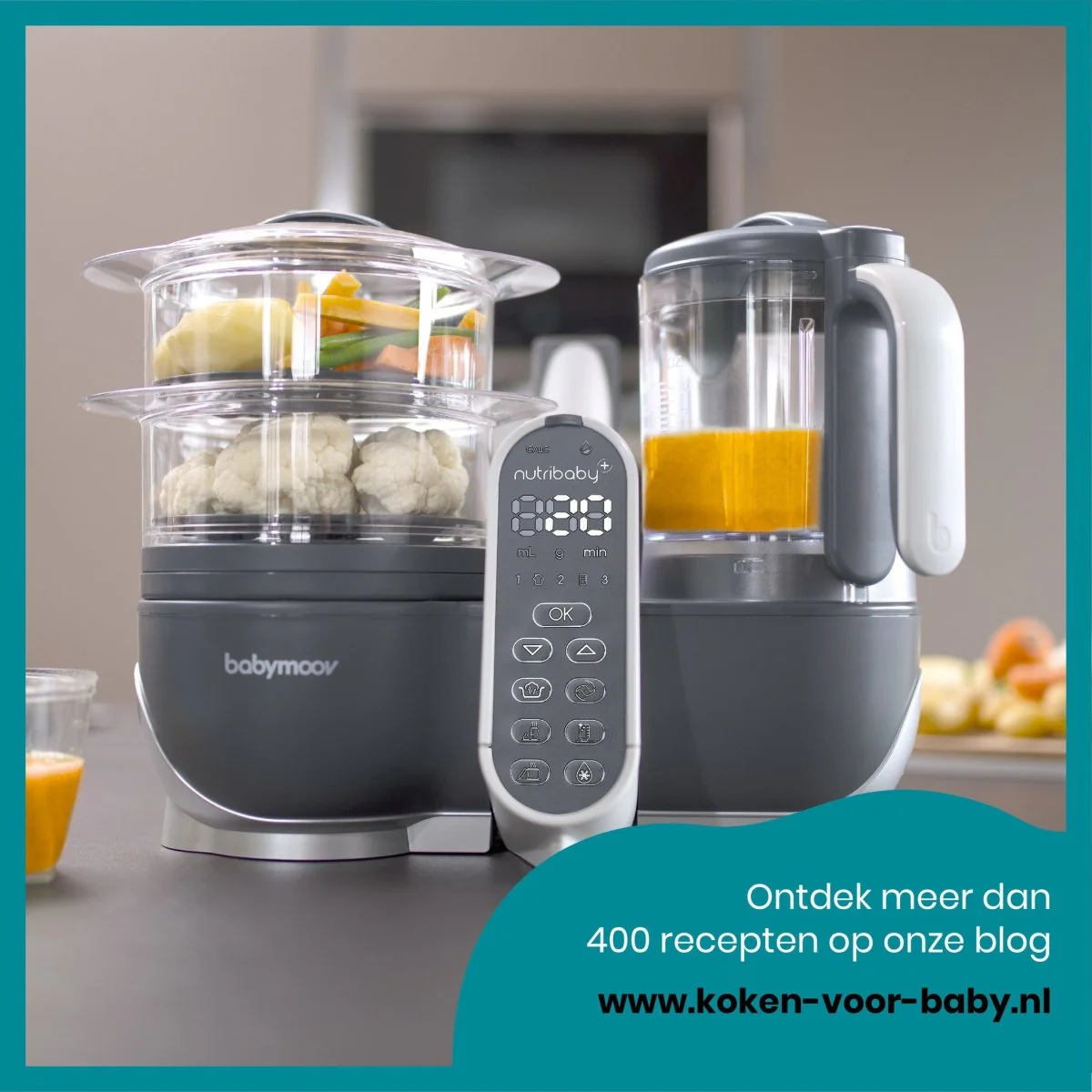 Babymoov Keukenmachine Nutribaby (+) Industrial Grey - Image 10