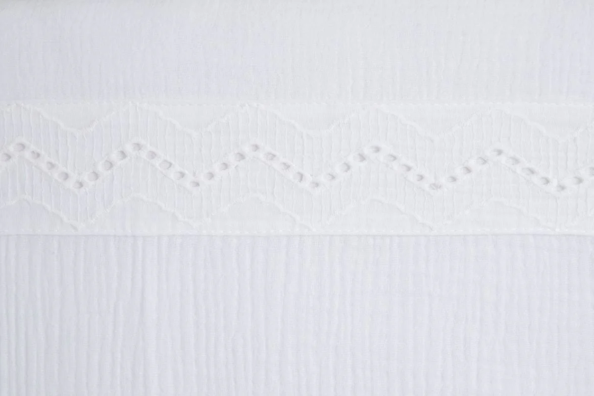 Baby's Only Hoeslaken Wieg Calm Wit Broderie 40X80 Cm - Image 2