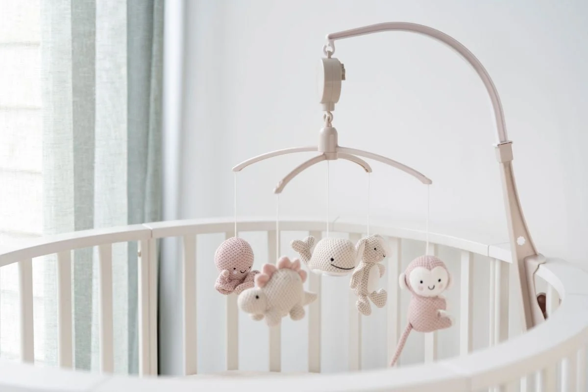 Baby's Only Muziekmobiel Animals Oud Roze/Warm Linen - Image 2