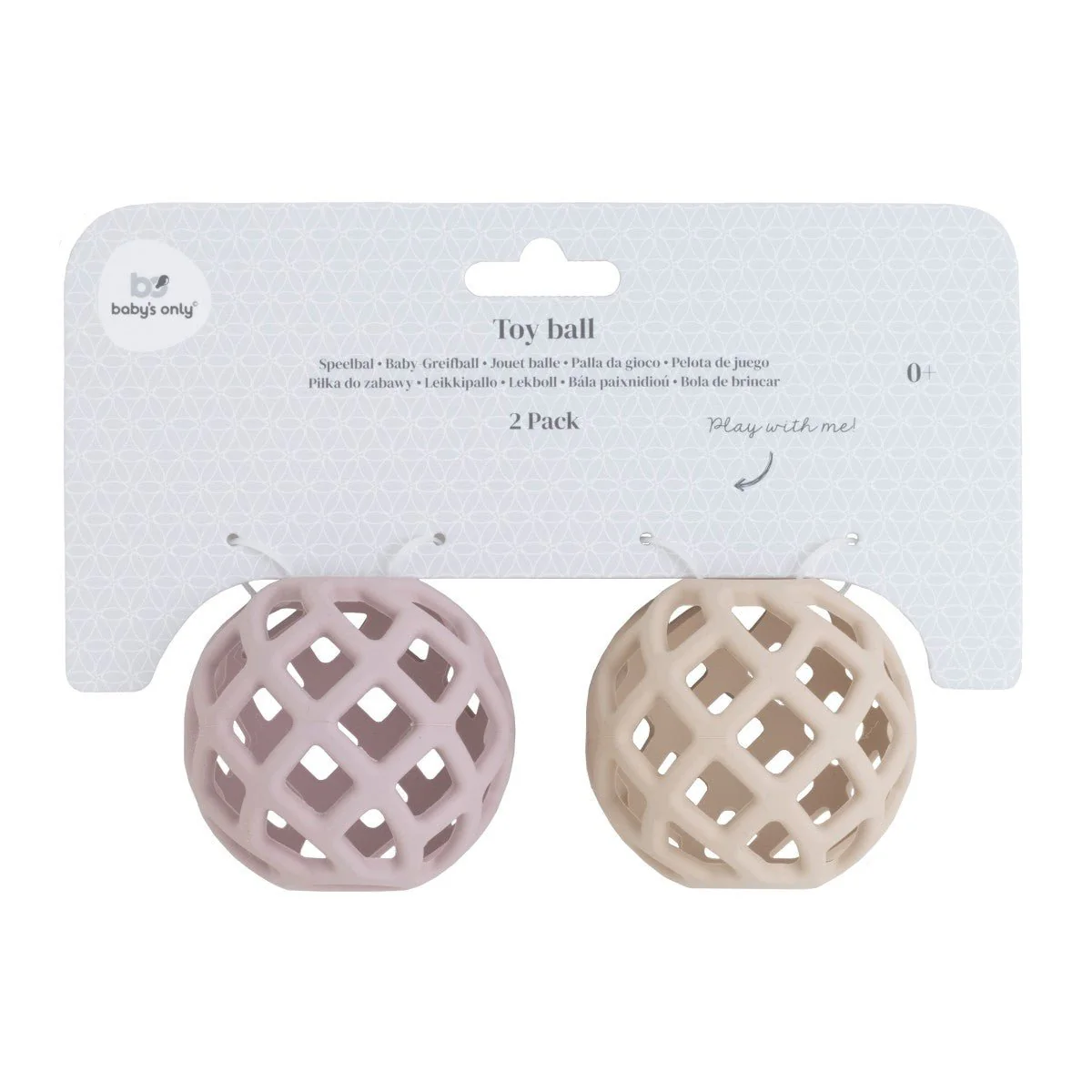 Baby's Only Speelbal Oud Roze/ Warm Linen 2St - Image 2