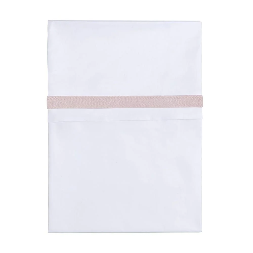 Baby's Only Wieglaken Geweven Bies Oud Roze/Wit
