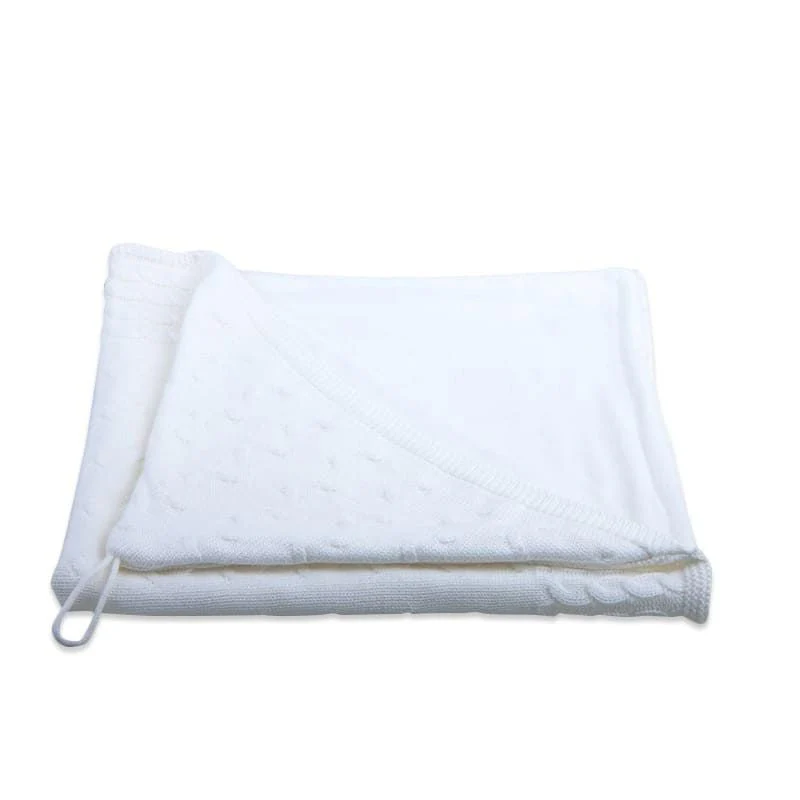 Baby's Only Wikkeldeken Baby Chenille Cable Wit - Image 2