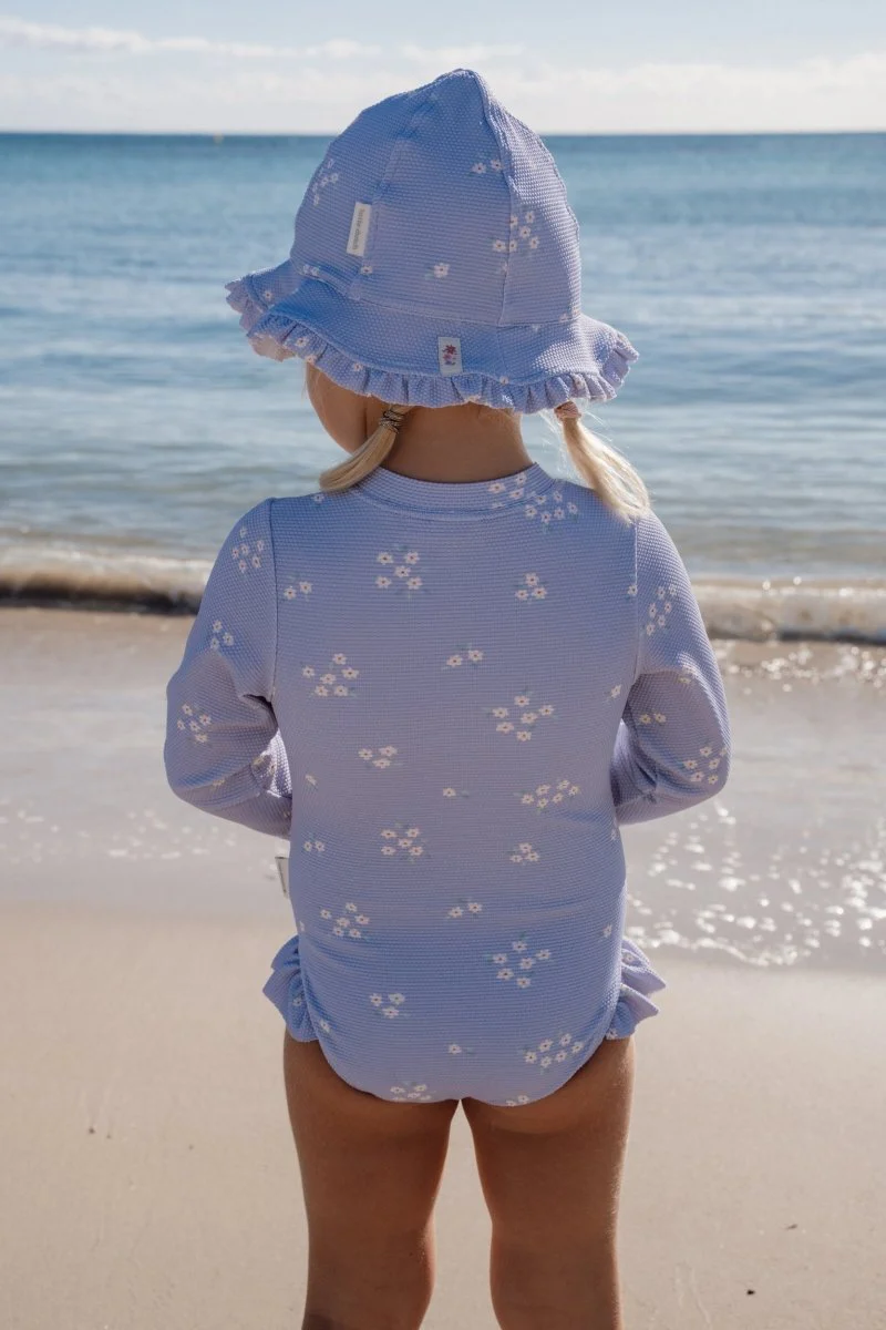 Badpak met lange mouwen en ruches Dreamy Lavender - Image 5