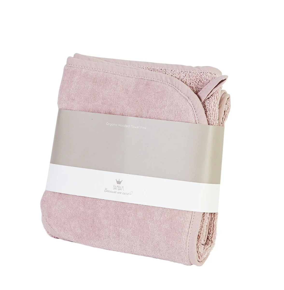 BamBam Badcape Baby Biologische Badcape Roze - Image 2