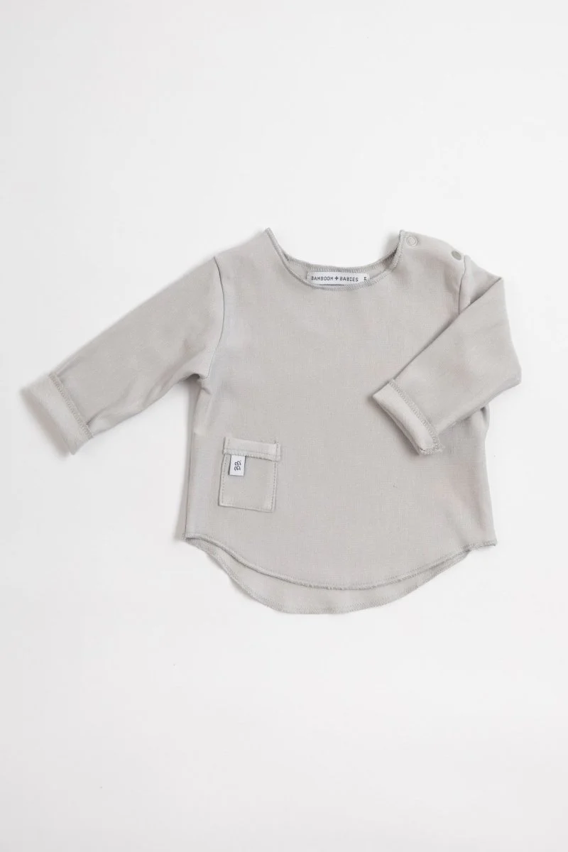 Bamboom Baby Shirt Lange Mouw Grijs/Ivoor - Image 2