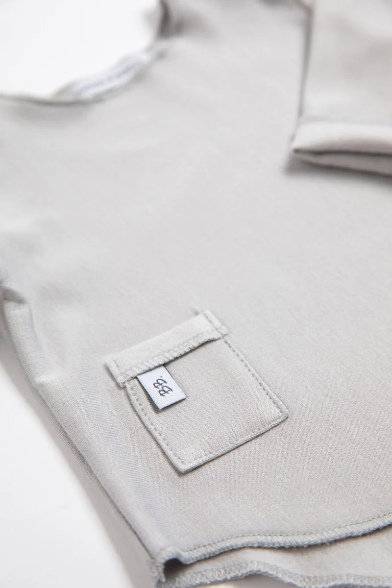 Bamboom Baby Shirt Lange Mouw Grijs/Ivoor - Image 4