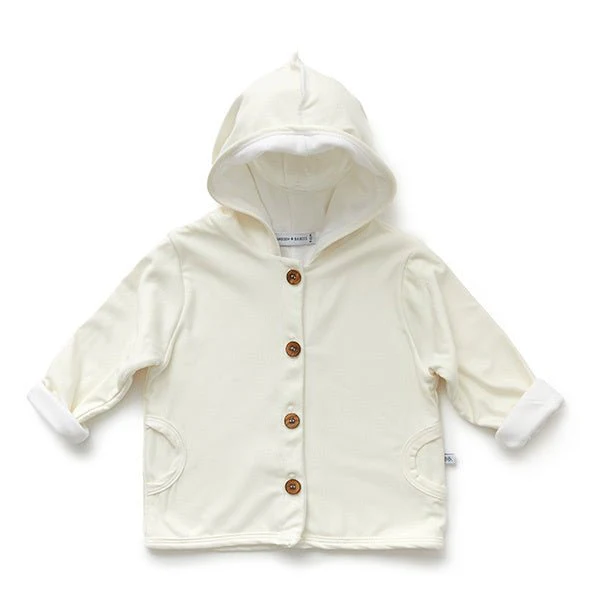 Bamboom Baby Vestje Met Capuchon Creme