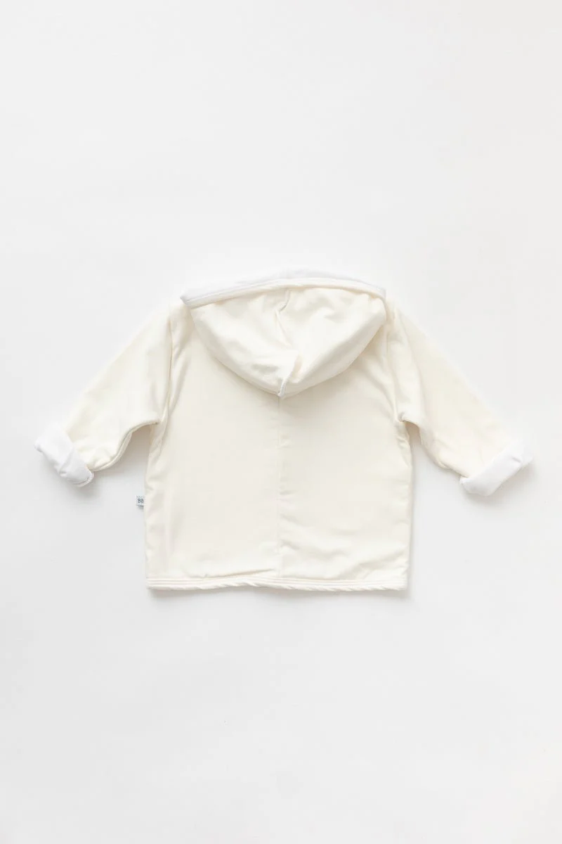 Bamboom Baby Vestje Met Capuchon Creme - Image 3