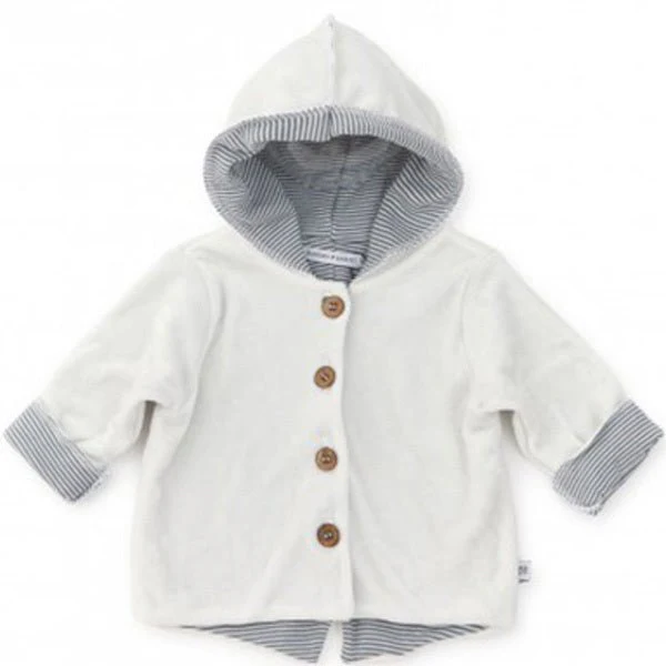 Bamboom Baby Vestje Met Capuchon Velvet Off White