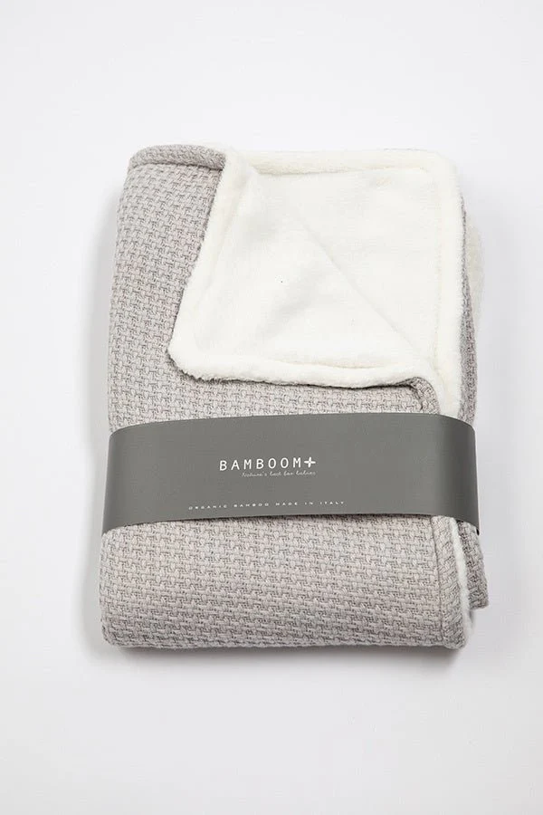 Bamboom Wiegdeken Gebreid Dubbel Soft Stone Parelgrijs 75x100cm - Image 5