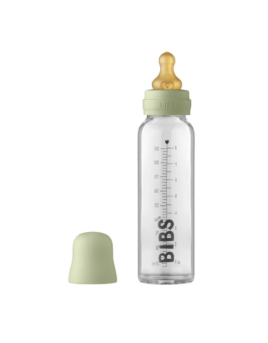 BIBS Babyfles Glas 225ml Sage