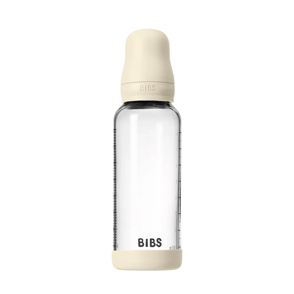 BIBS Babyfles Glass Latex Ivory 240Ml - Image 2