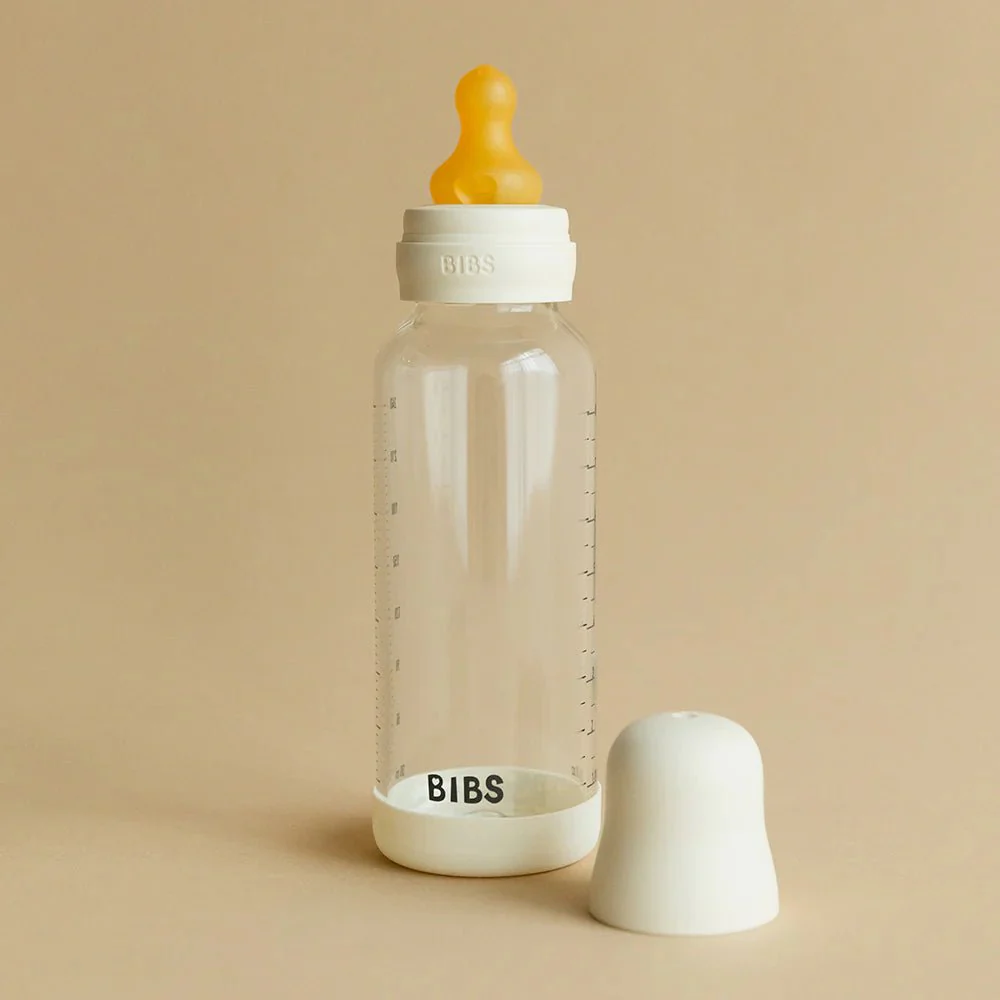 BIBS Babyfles Glass Latex Ivory 240Ml - Image 3
