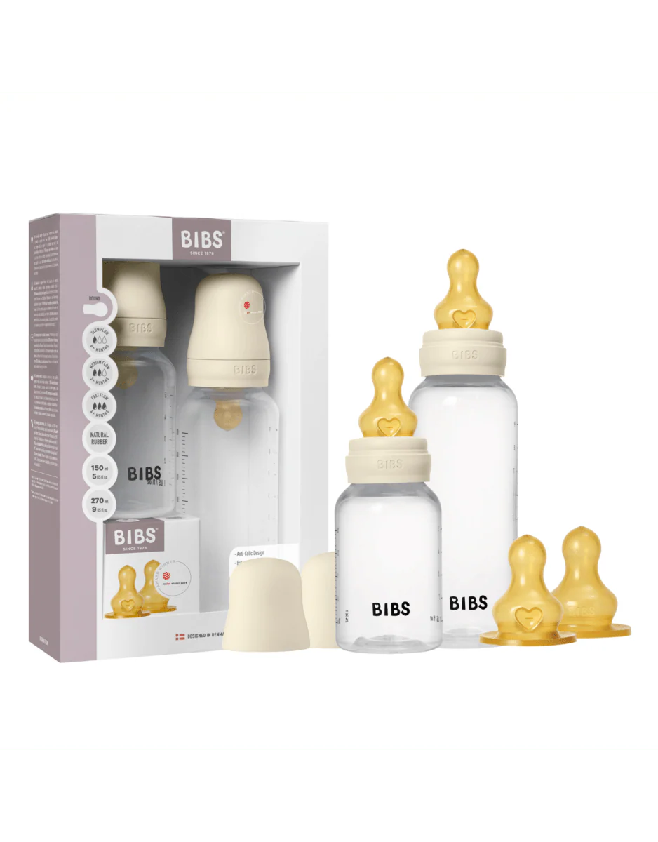 BIBS Flessenset Latex 150 Ml En 270Ml Ivory 5 Delig