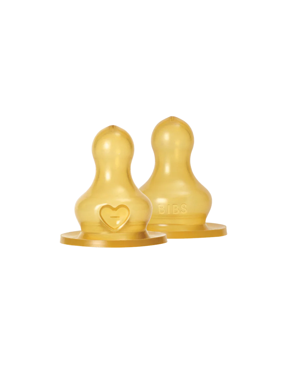 BIBS Flesspeen Rond Latex 2St Slow Flow