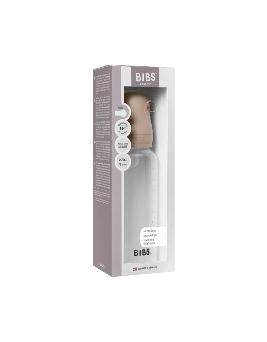 BIBS Flesspeen Rond Silicone 1 Pack 270 Ml Medium Flow Blush - Image 3