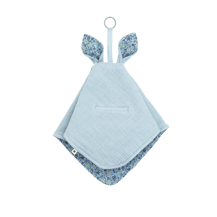 BIBS Knuffeldoekje Liberty Kangaroo Liberty Chamomile Lawn Baby Blue