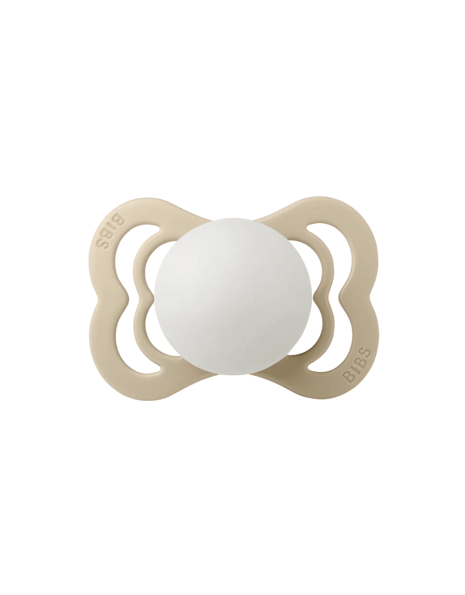 BIBS Speen Maat 1 Blush Night/Vanilla Night Supreme Silicone 2st - Image 4