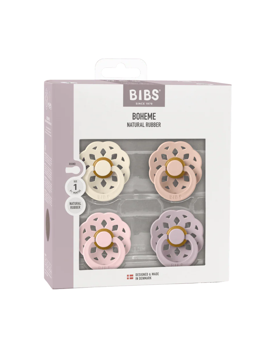 BIBS Speen Maat 1 Boheme Ivory/Blush/Blossom/Dusky Lilac 4St - Image 2