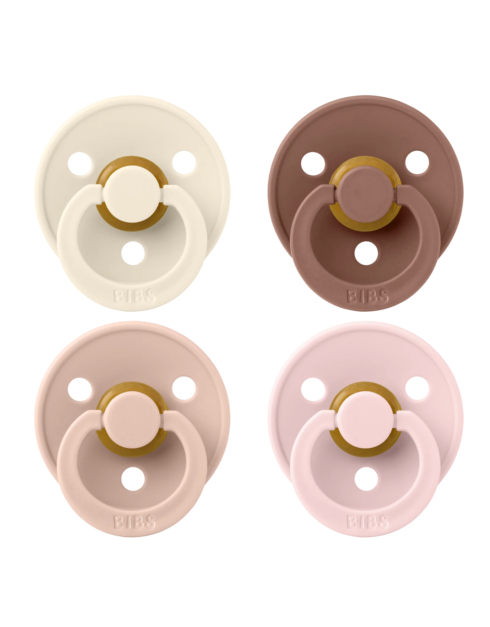 BIBS Speen Maat 1 Colour Ivory/Blush/Woodchuck/Blossom 4St