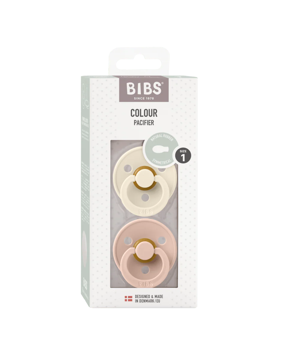 BIBS Speen Maat 1 Latex Symmetric Ivory/Blush 2st - Image 2