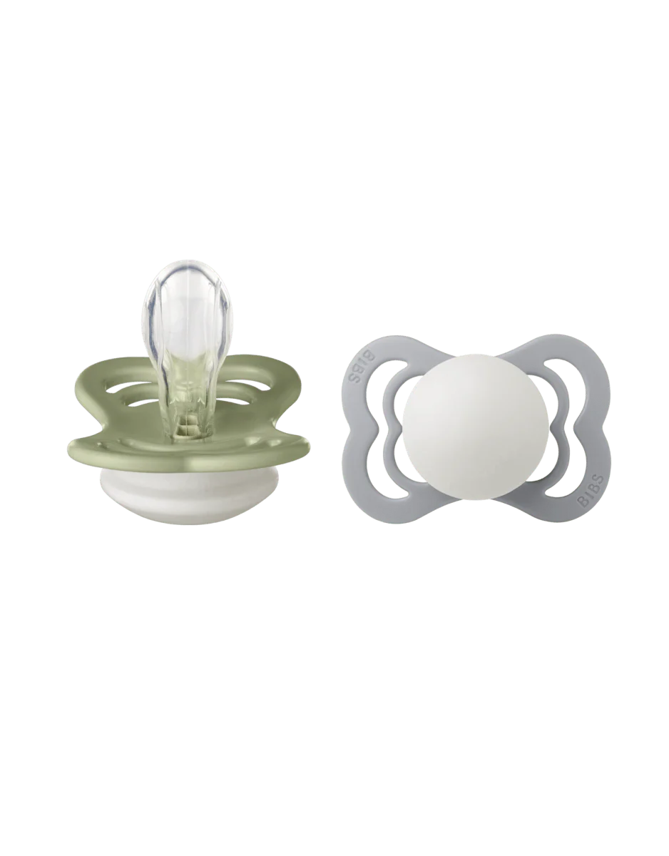 BIBS Speen Maat 1 Sage Night/Cloud Night Supreme Silicone 2st