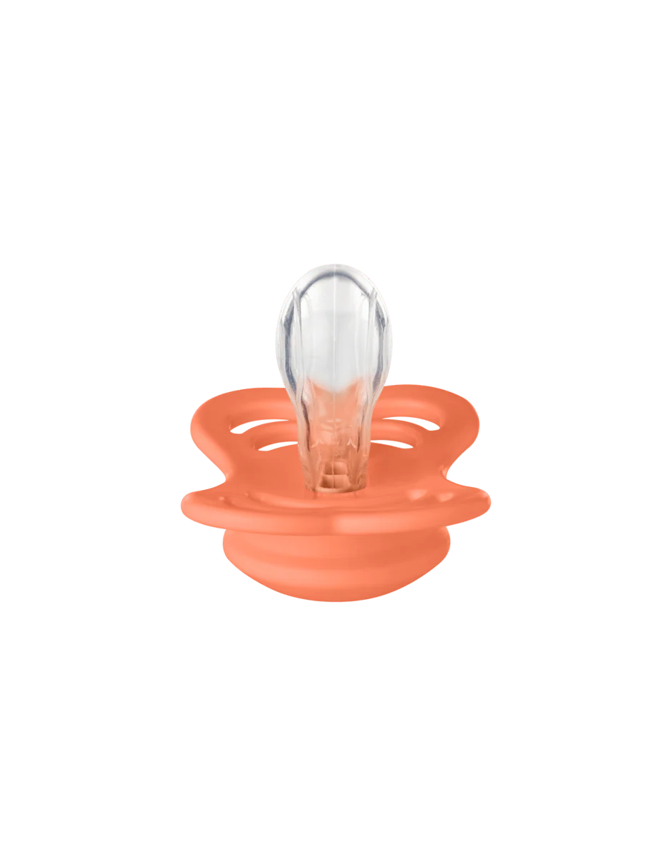BIBS Speen Maat 1 Silicone Supreme Papaya - Image 2