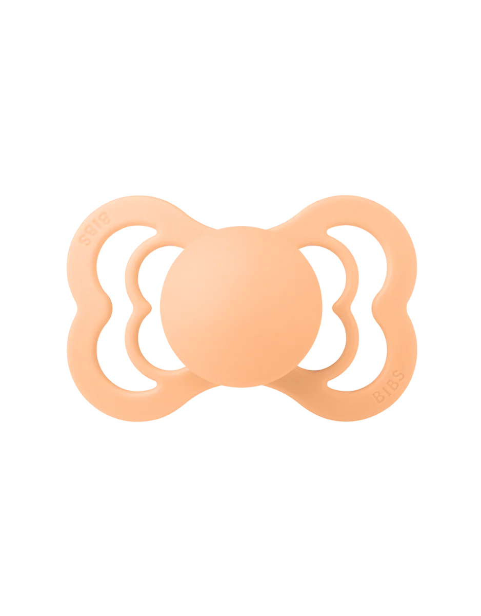 BIBS Speen Maat 1 Silicone Supreme Peach Sunset
