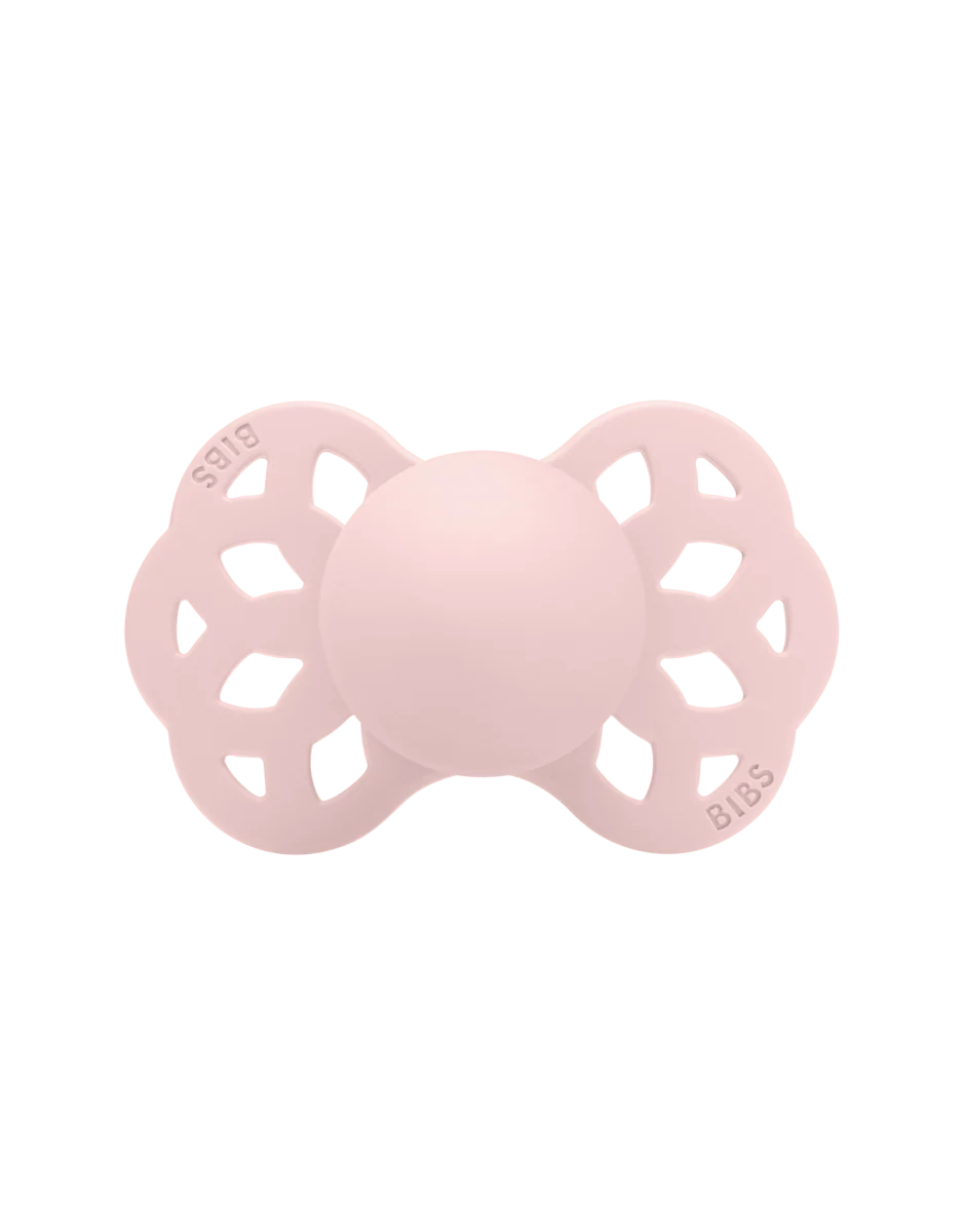 BIBS Speen Maat 1 Silicone Symmetrical Blossom/Dusky Lilac 2st - Image 3
