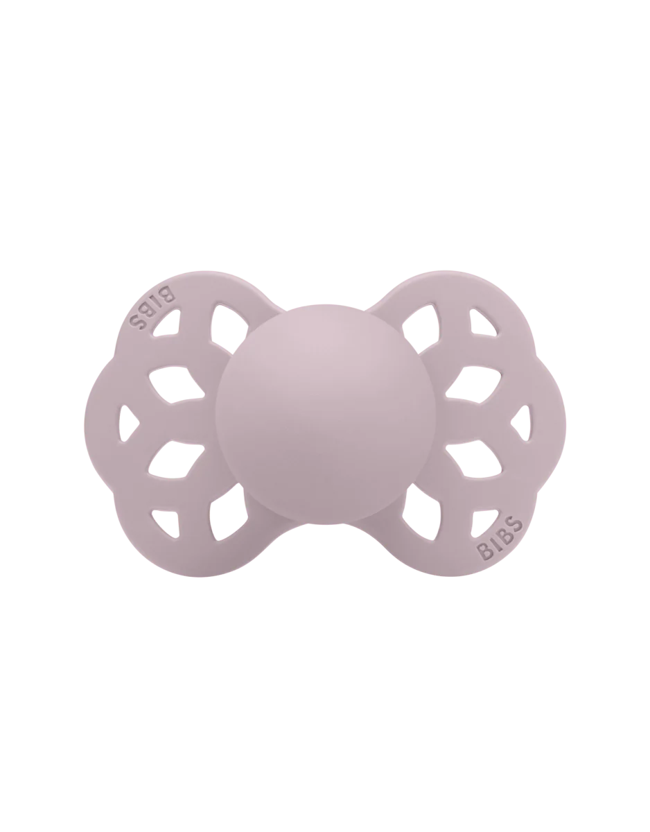 BIBS Speen Maat 1 Silicone Symmetrical Blossom/Dusky Lilac 2st - Image 4