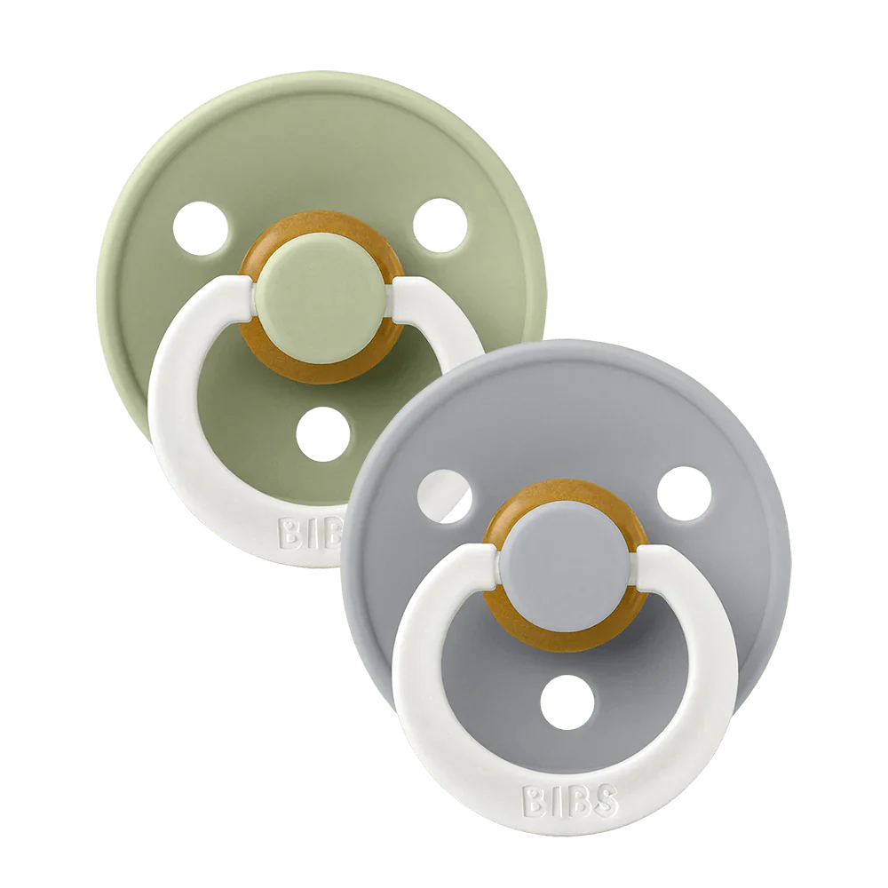 BIBS Speen Maat 1 Symmetrical Sage Glow/Cloud Glow 2St