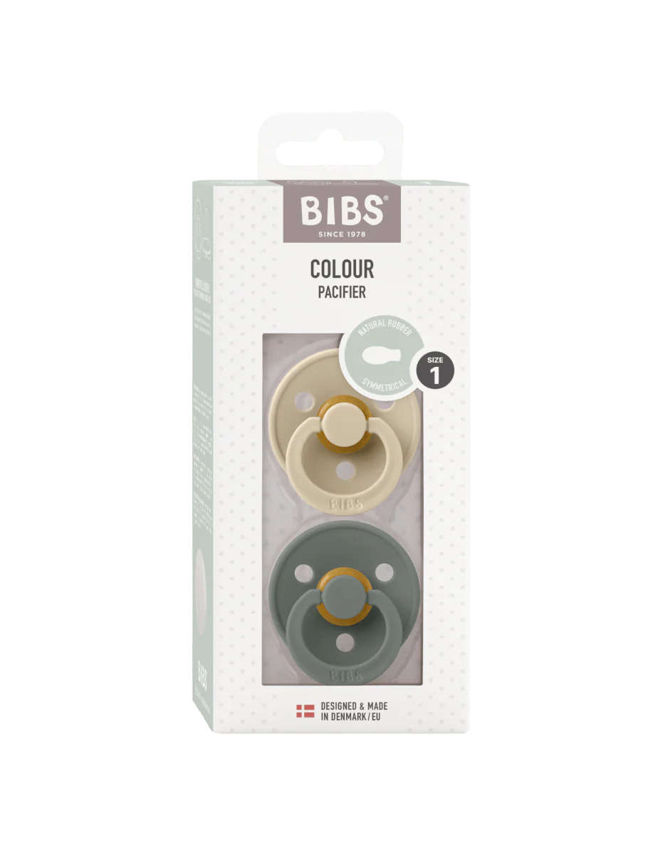 BIBS Speen Maat 1 Symmetrical Vanilla/Pine 2St - Image 2