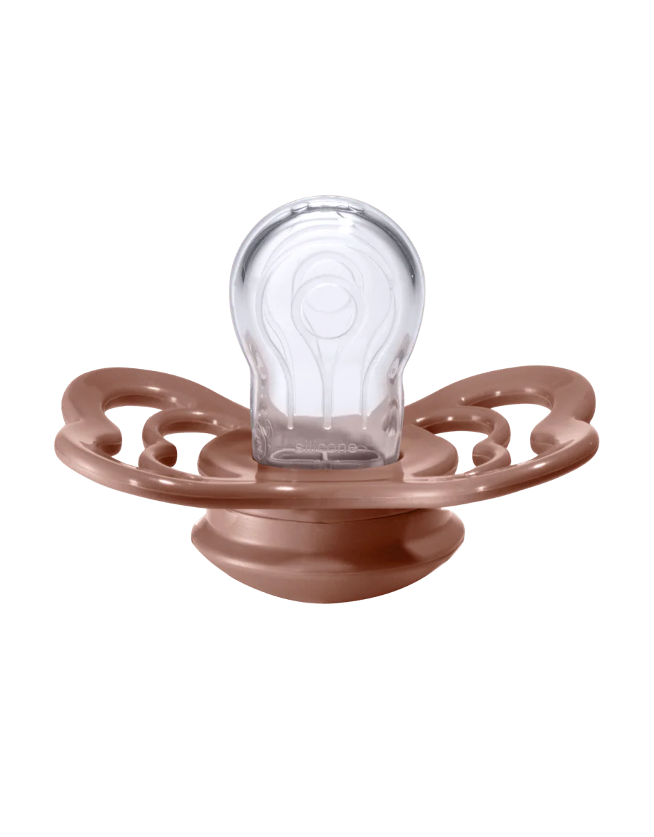 BIBS Speen Maat 1 Woodchuck/Blush Supreme Silicone 2st - Image 3