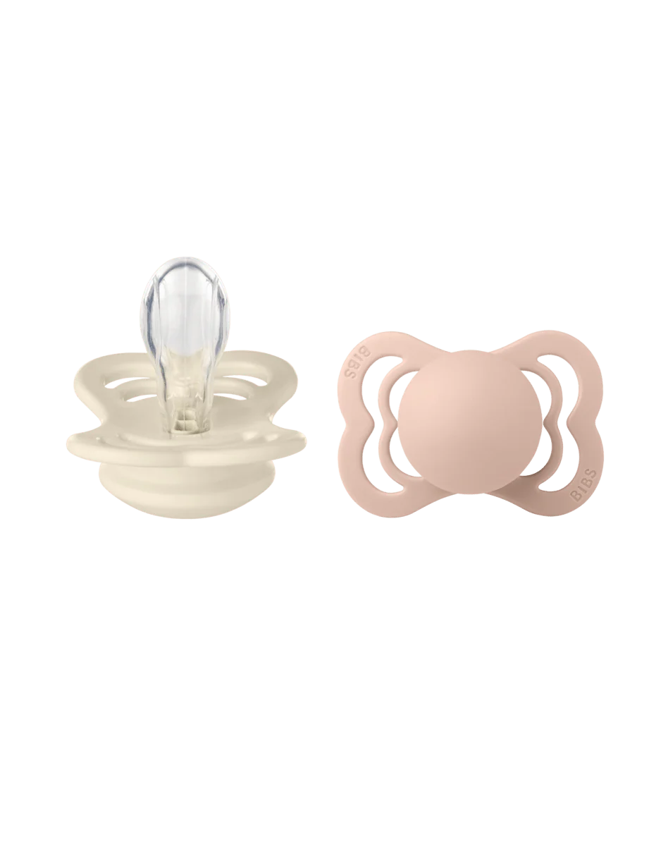 BIBS Speen Maat 2 Ivory/Blush Supreme Silicone 2st - Image 2