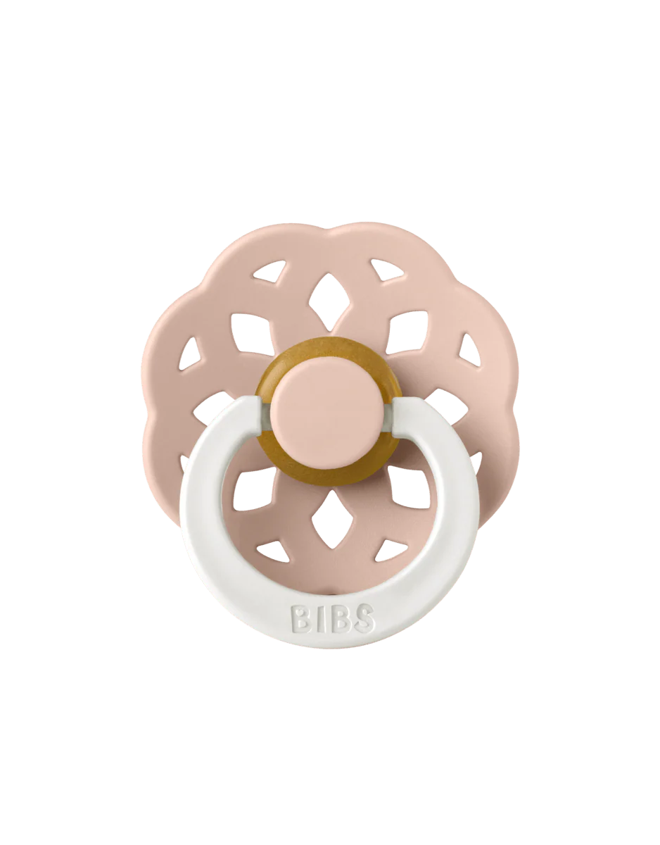 BIBS Speen Maat 2 Latex Boheme Blush GLOW/Vanilla GLOW 2st - Image 4