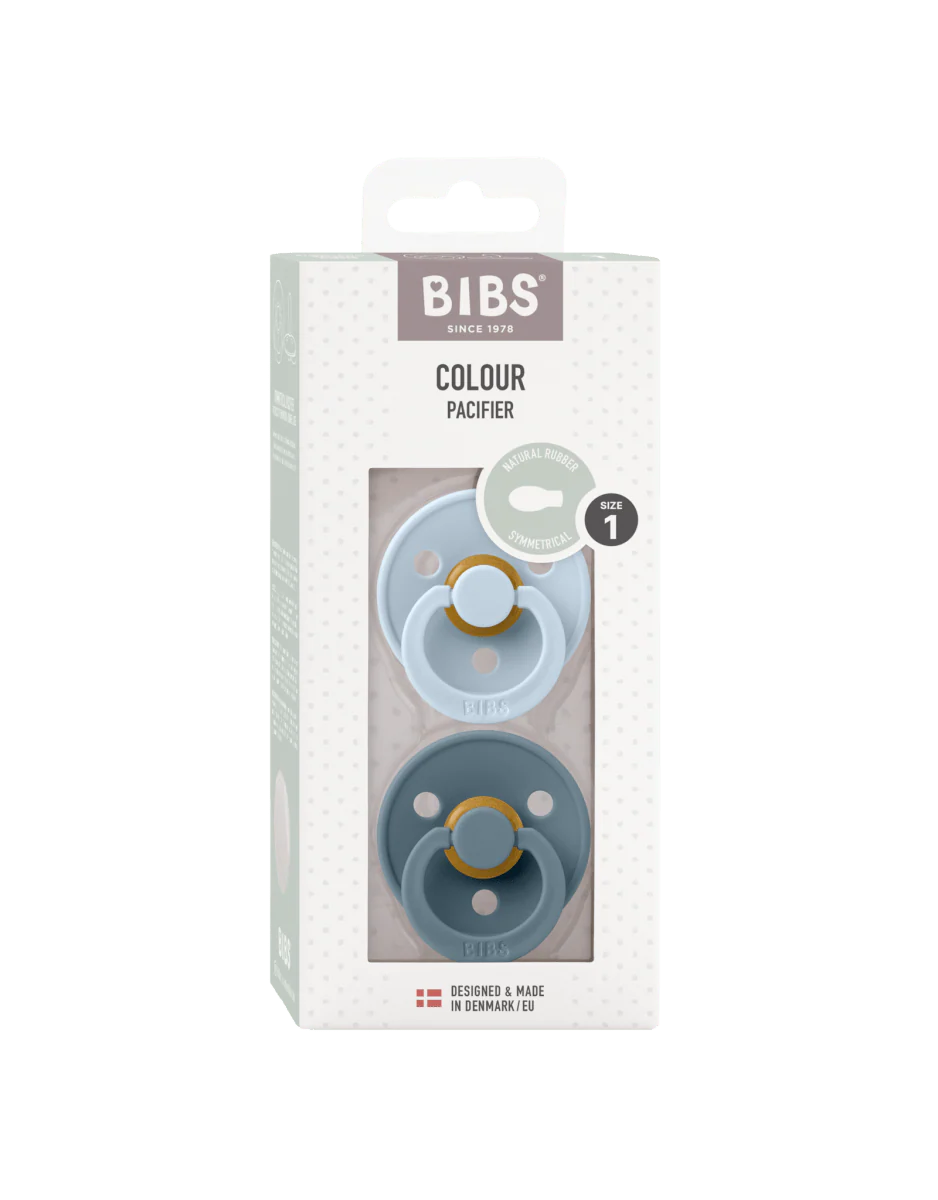 BIBS Speen Maat 2 Latex Symmetric Baby Blue/Petrol 2st - Image 2