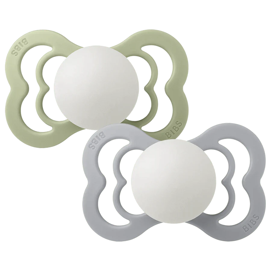 BIBS Speen Maat 2 Sage Night/Cloud Night Supreme Silicone 2st