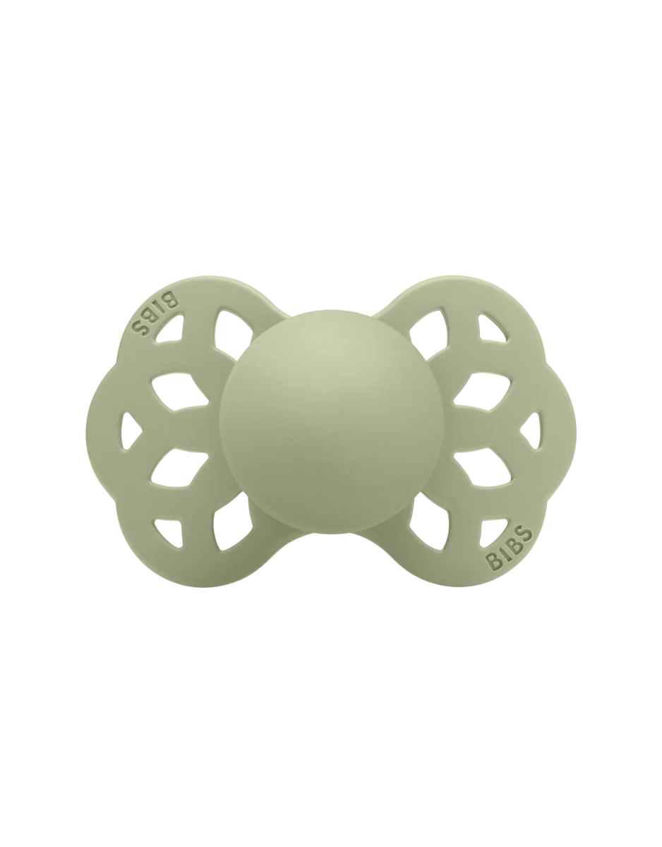 BIBS Speen Maat 2 Silicone Symmetrical Ivory/Sage 2st - Image 4