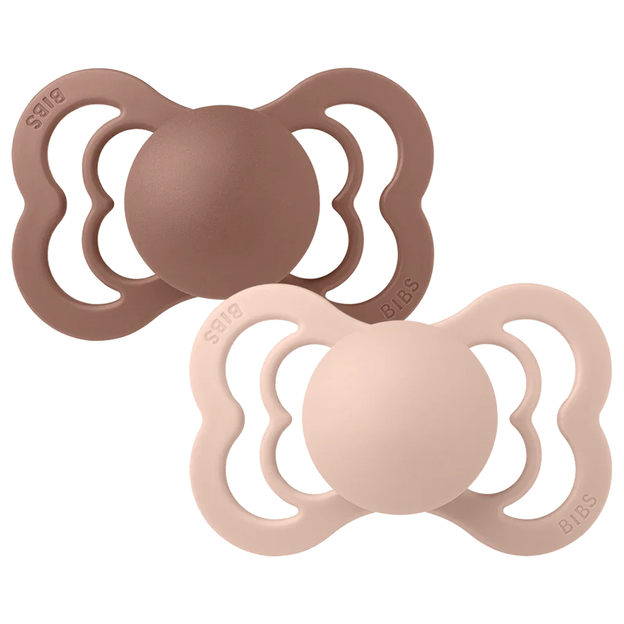 BIBS Speen Maat 2 Woodchuck/Blush Supreme Silicone 2st