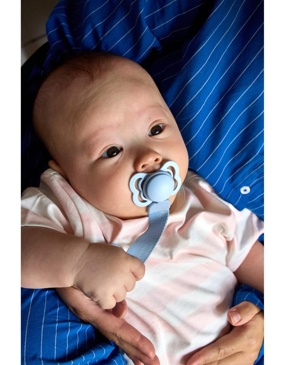 BIBS Spenen Maat 1 Supreme Siliconen Vanilla/Sky Blue 2st - Image 4