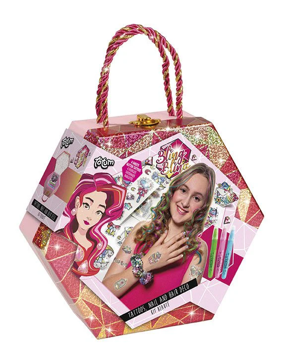 Bling Bling Tattoo, Nagel En Haar Koffer 8 delig - Image 2