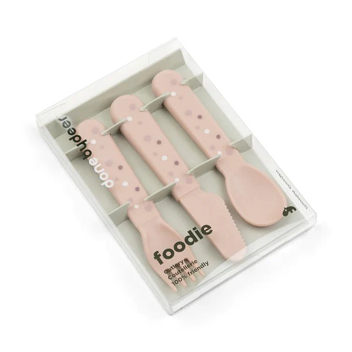 Done by Deer Baby Bestekset Happy Dots Powder - Image 6